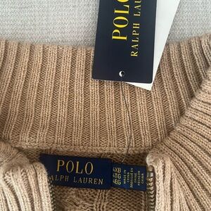 Polo Ralph Lauren Tan Zip Up Sweater
